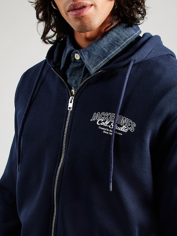 JACK & JONES Кофта на молнии 'JJMAKOTO' в Синий