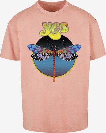 T-Shirt 'Yes Dragonfly Tour V1' F4NT4STIC en beige : devant