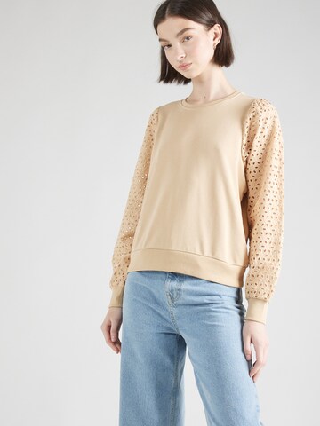 ONLY Sweatshirt 'DONNA' i beige: framsida