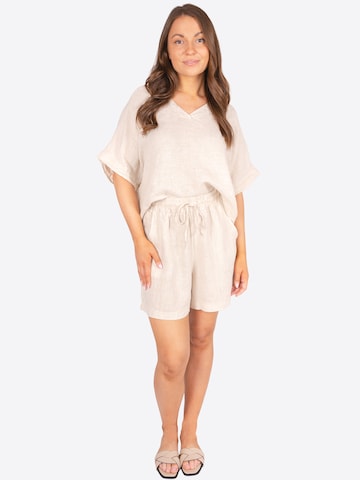 Loosefit Pantalon 'BEATRICE LINO' Seasons of April en beige