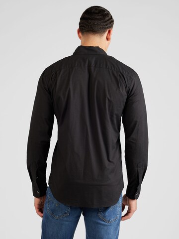 GAP Slim Fit Hemd in Schwarz