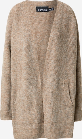 PIECES Cardigan 'Ellen' i brun: forside