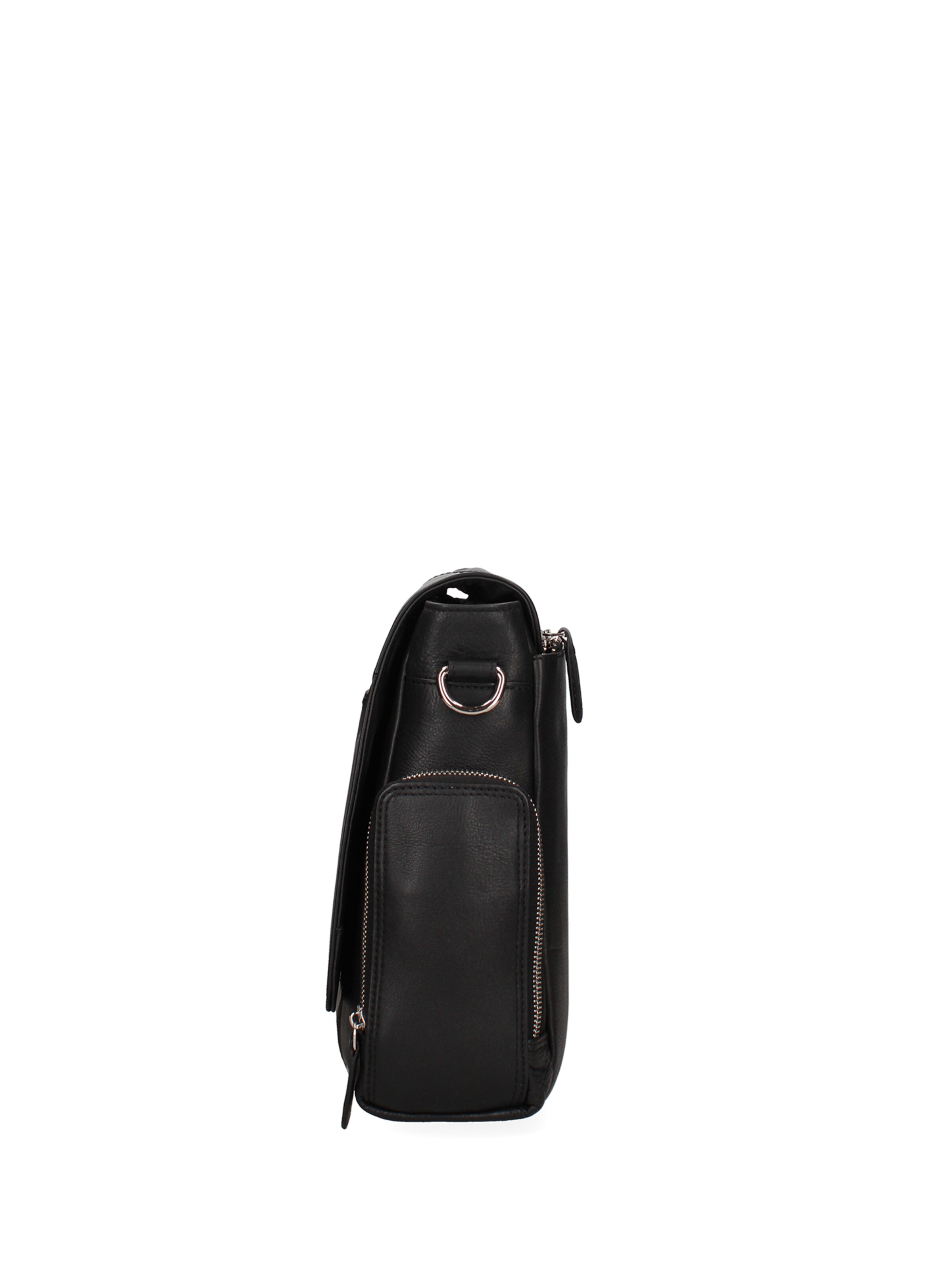 Borsa a tracolla 'Borsa a Tracolla Uomo Momo Design Vera Pelle Zip' di Momo Design in nero