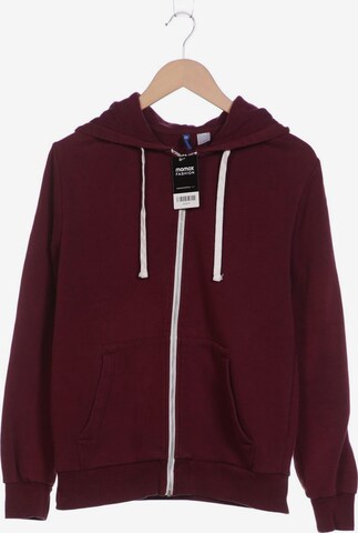 H&M Sweatshirt & Zip-Up Hoodie in S in Red: front