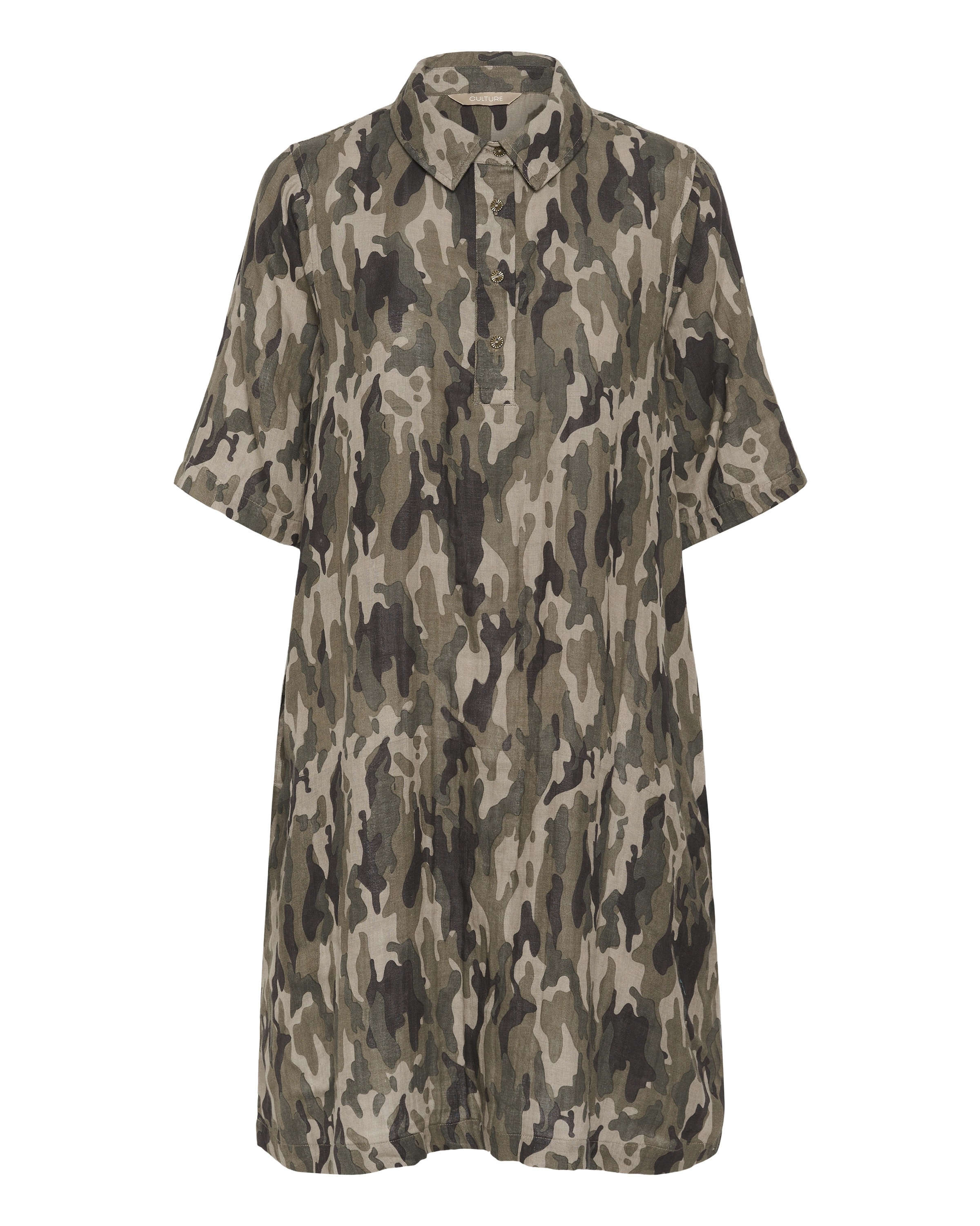 CULTURE Jurk in Groen: voorkant