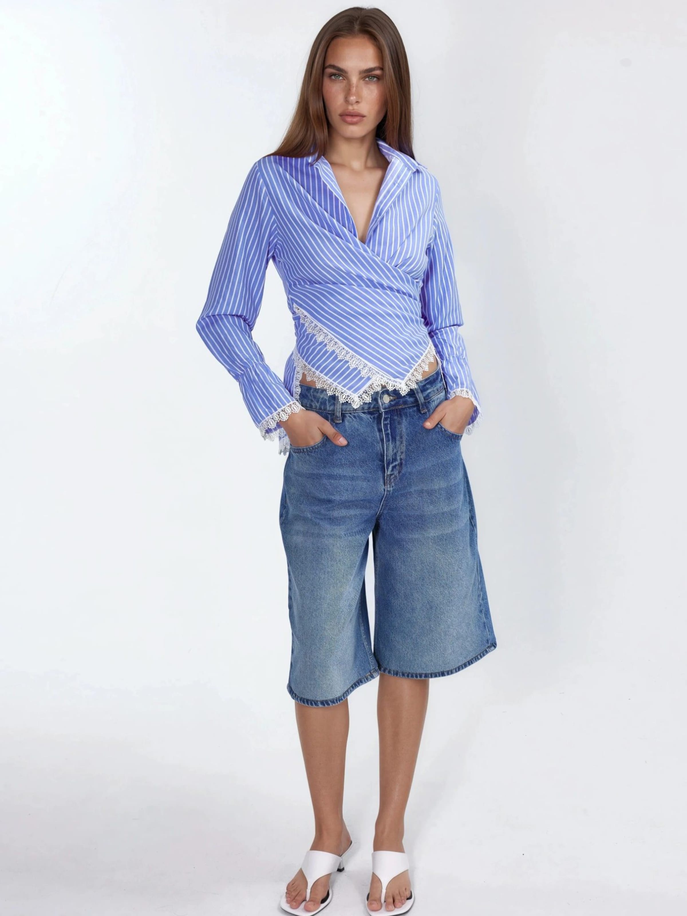 T-shirt Qu Style en bleu