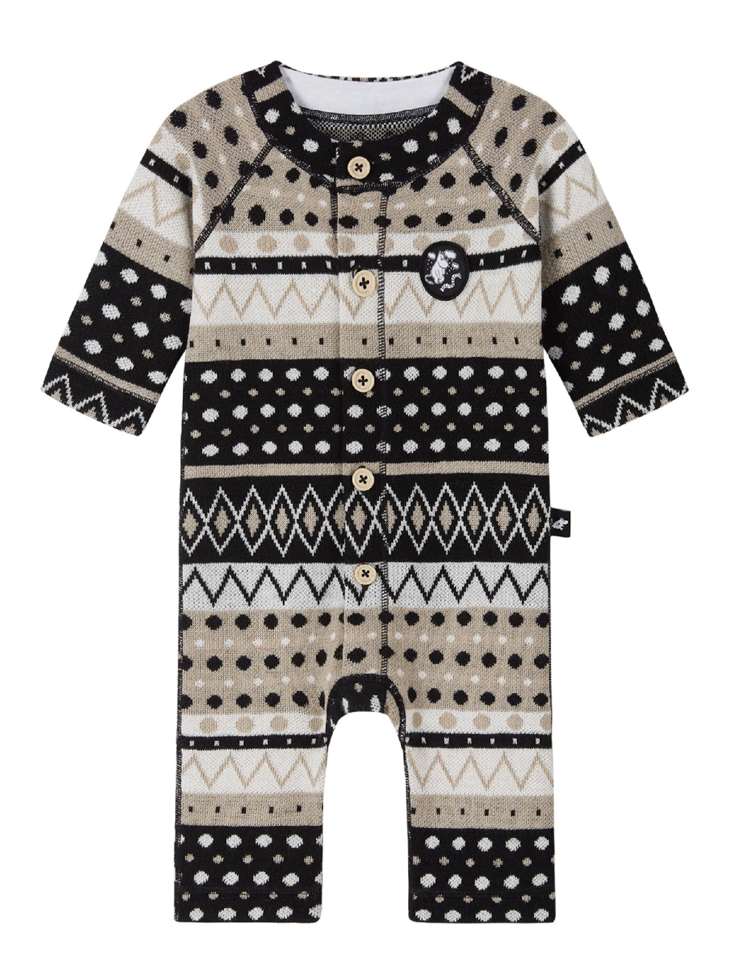 Reima Dungarees ' Moomin Mysig ' in Beige: front
