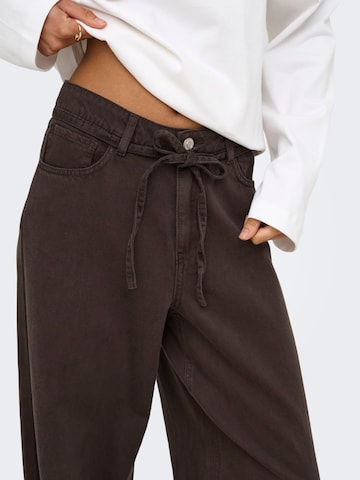 ONLY - regular Pantalón en marrón