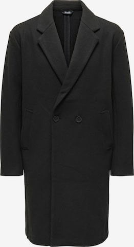 Manteau mi-saison 'Morgan' Only & Sons en noir : devant