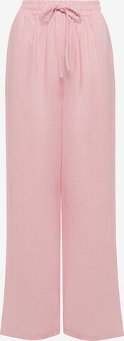 Calli Loosefit Broek in Roze: voorkant