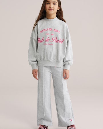 WE Fashion Широка кройка Панталон в сиво