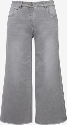 Ulla Popken Wide leg Jeans in Grijs: voorkant