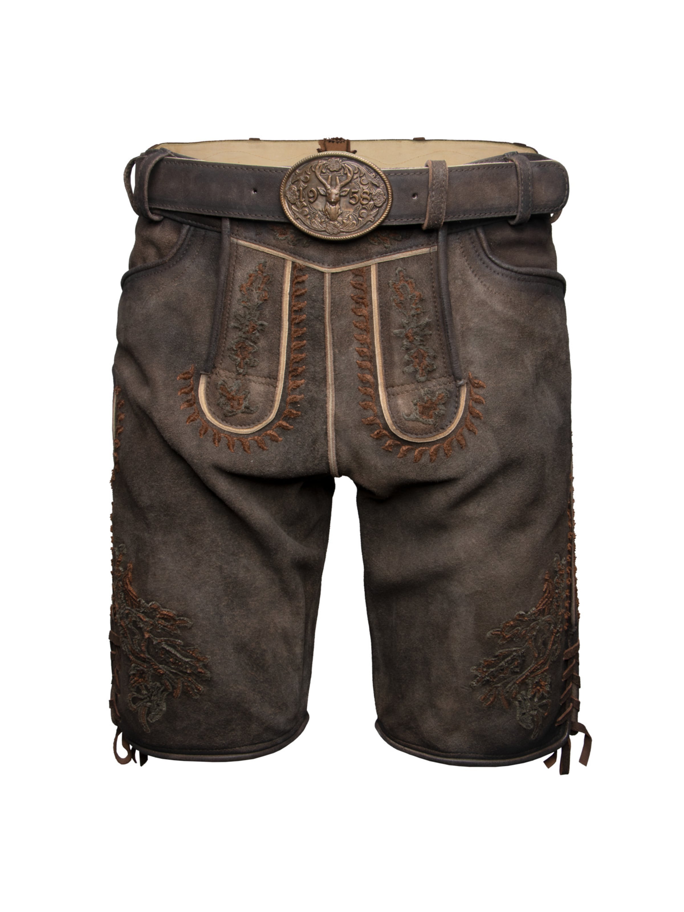 Krüger Buam Regular Traditional pants 'Elliot' in Brown: front