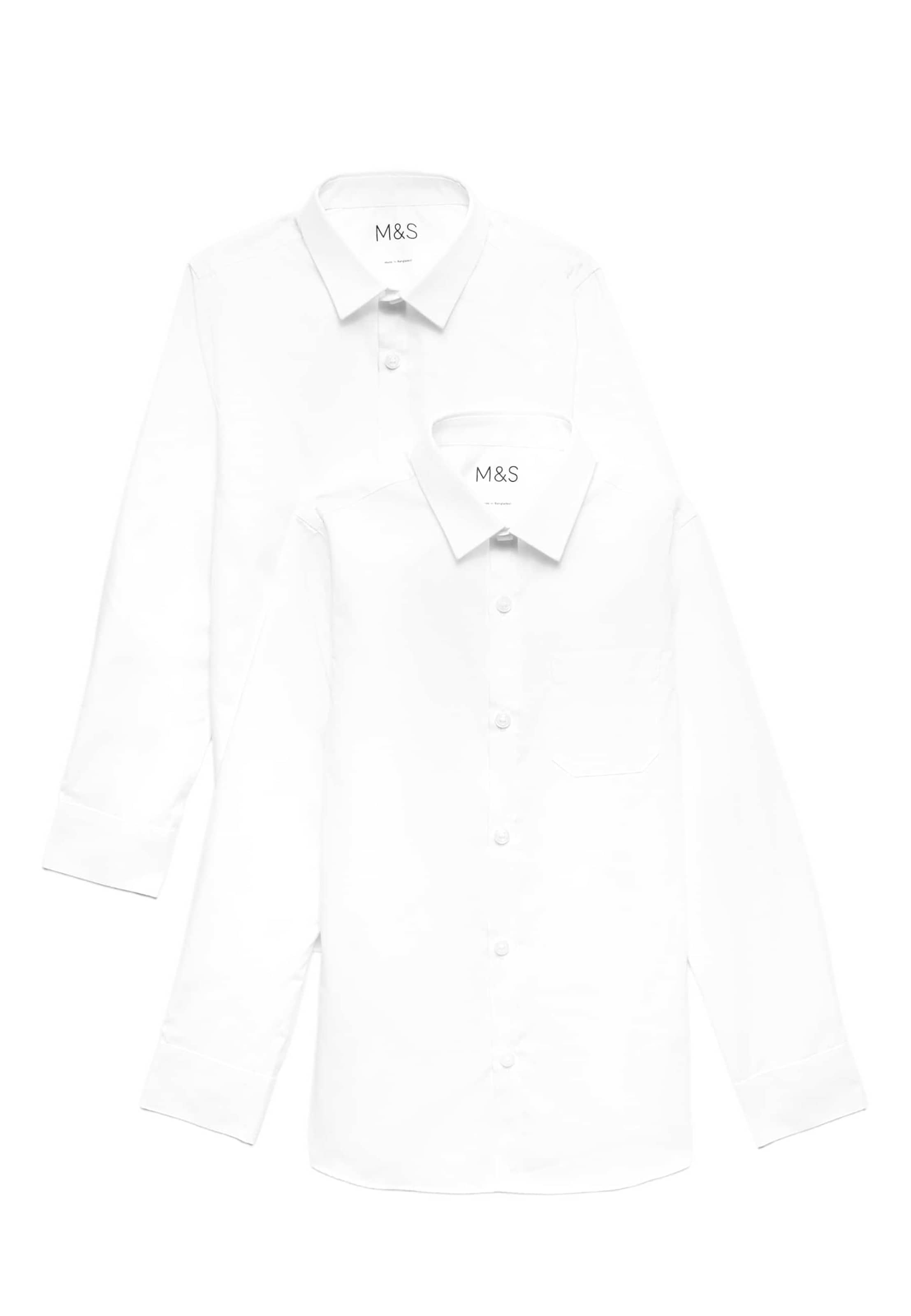 Coupe regular Chemise Marks & Spencer en blanc : devant