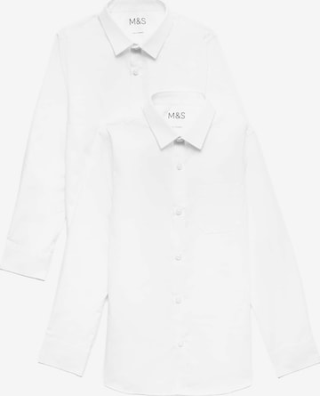 Coupe regular Chemise Marks & Spencer en blanc : devant