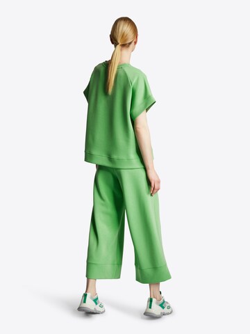 Rich & Royal Wide leg Pleat-front trousers in Green