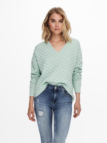 Pull-over 'Gilja' ONLY en vert : devant