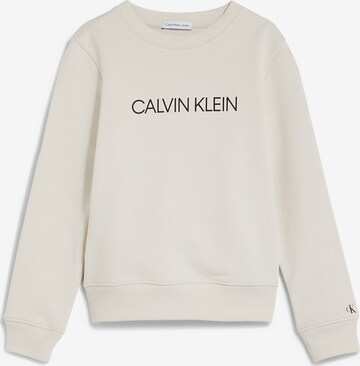 Calvin Klein Jeans Sweatshirt in Beige: voorkant