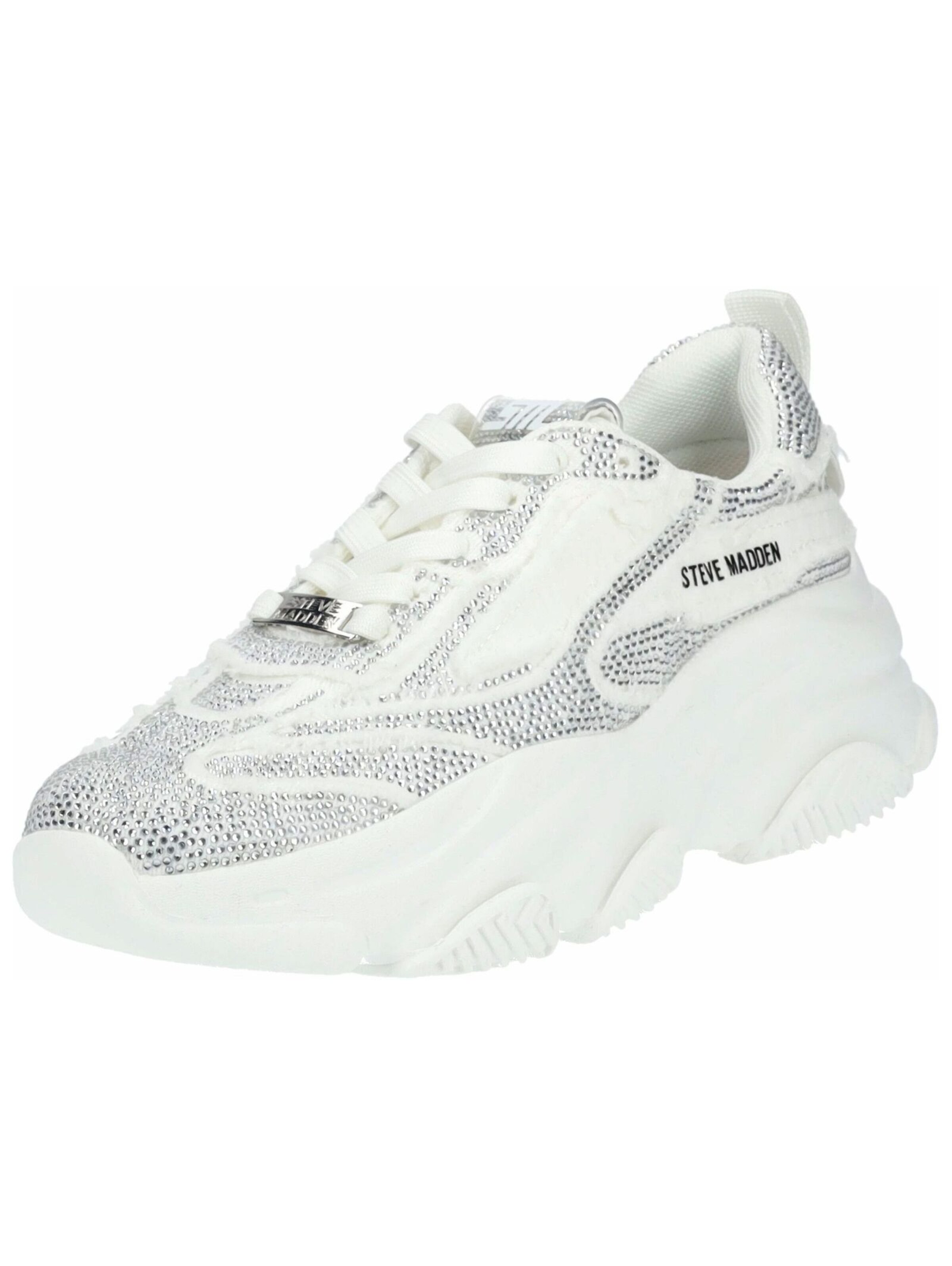 STEVE MADDEN Platform trainers in White: front