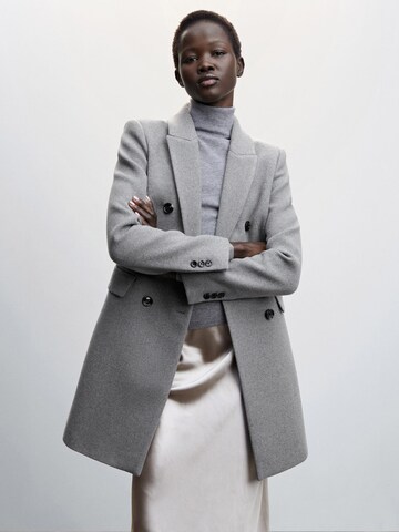 MANGO Between-Seasons Coat 'Dali' in Grey: front