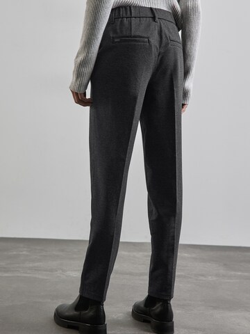 STREET ONE Slimfit Bukser med fals i sort