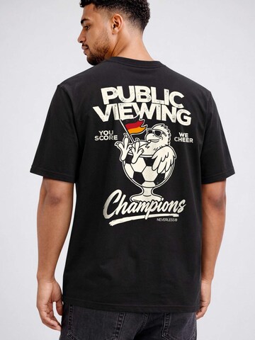 Neverless Shirt 'Public Viewing Champion' in Black