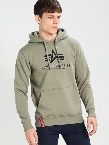 Sweat-shirt 'Basic' ALPHA INDUSTRIES en vert