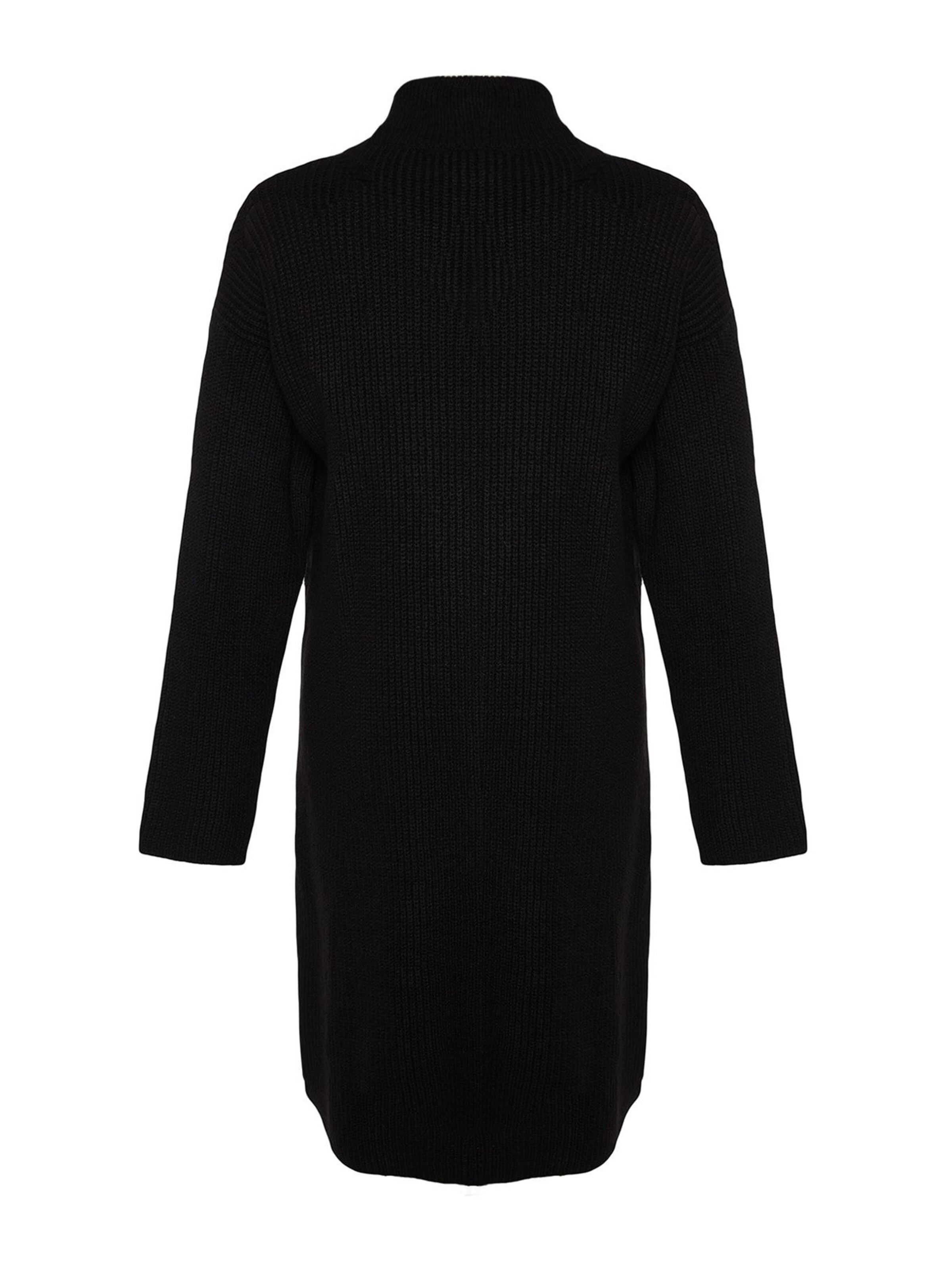 Trendyol Pletené šaty - Čierna