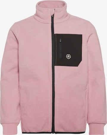 COLOR KIDS Athletic Fleece Jacket in Pink: front
