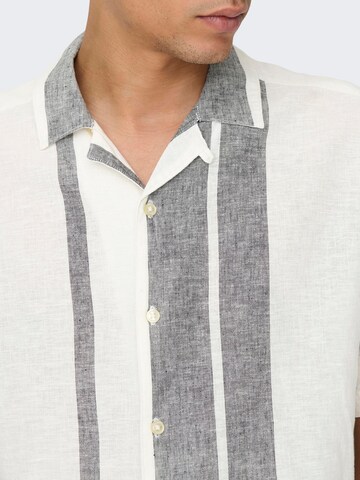 Regular fit Camicia 'Caiden' di Only & Sons in bianco