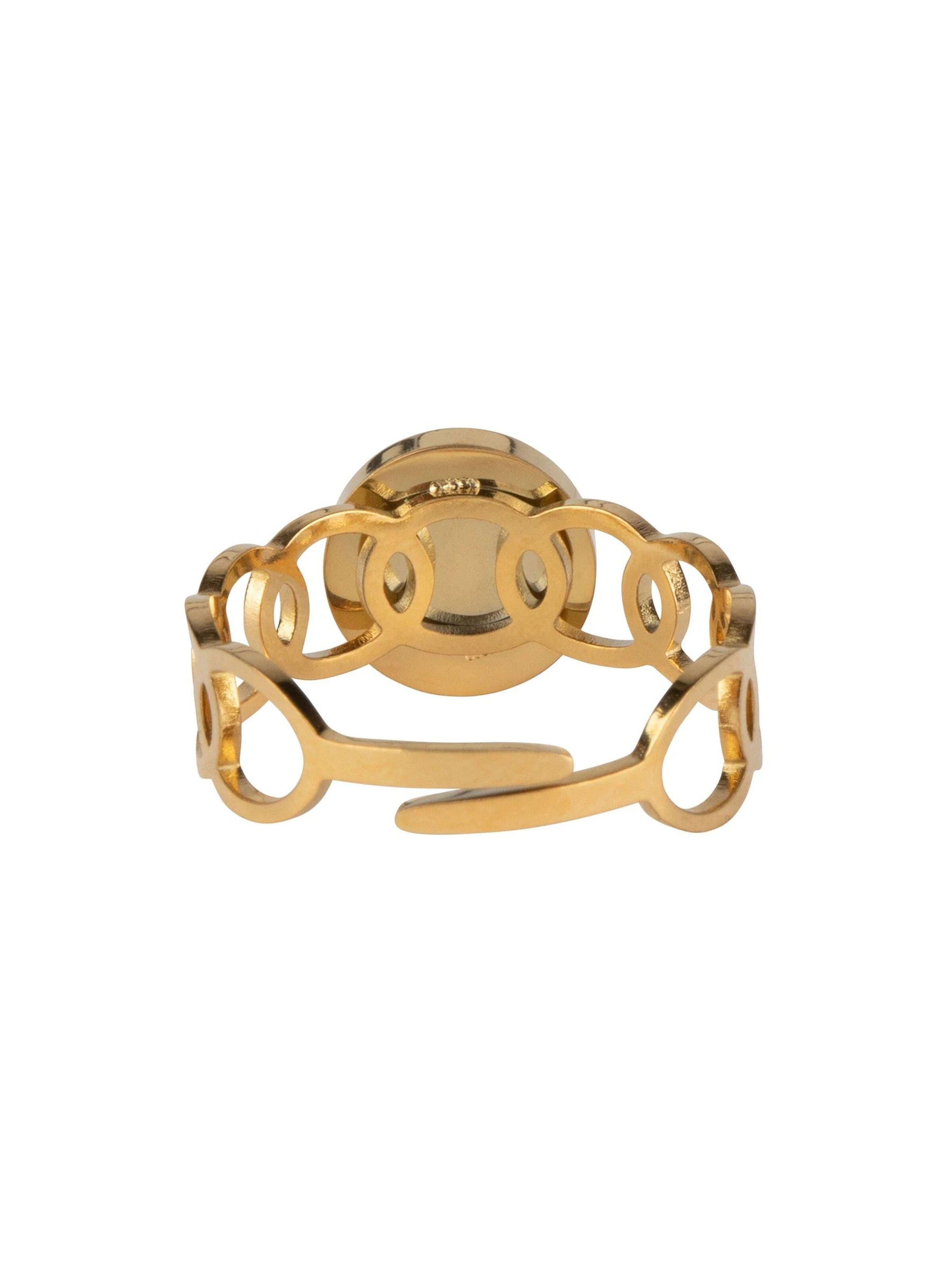 Chic by Lirette Ring 'Ring Stone Round' in Gold