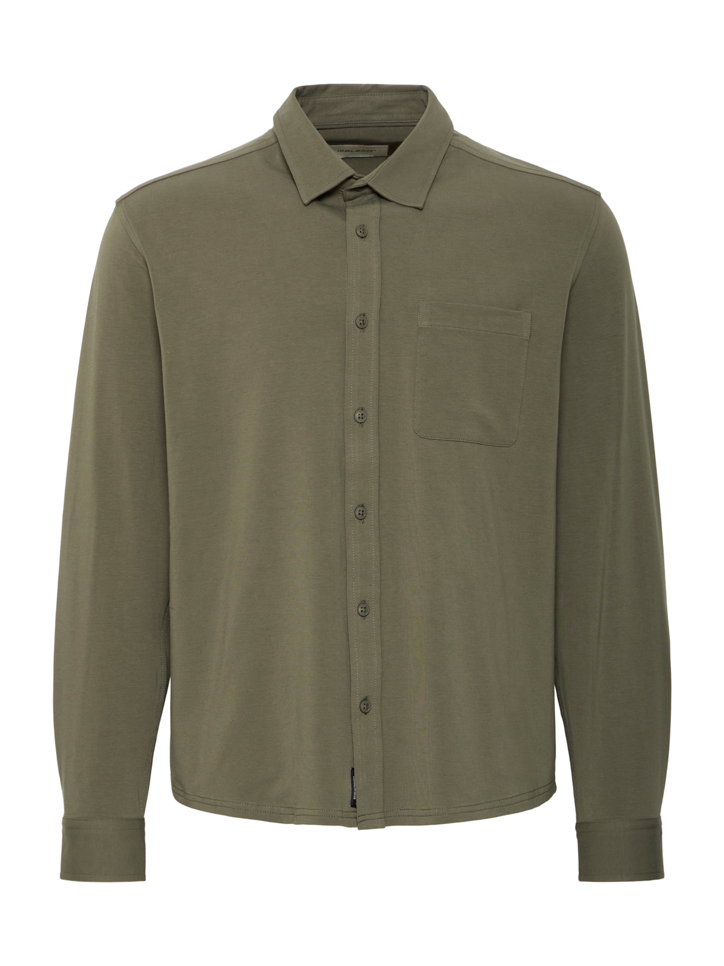 BLEND Средняя посадка Рубашка 'BHALO' в Зеленый: спереди