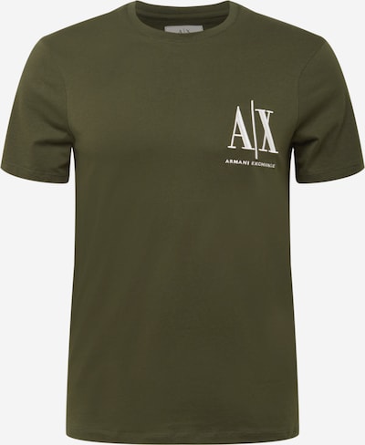 ARMANI EXCHANGE Tričko - kaki / biela, Produkt
