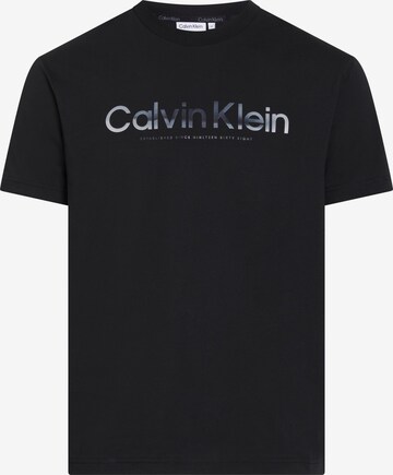 Calvin Klein Big & Tall Тениска в черно: отпред