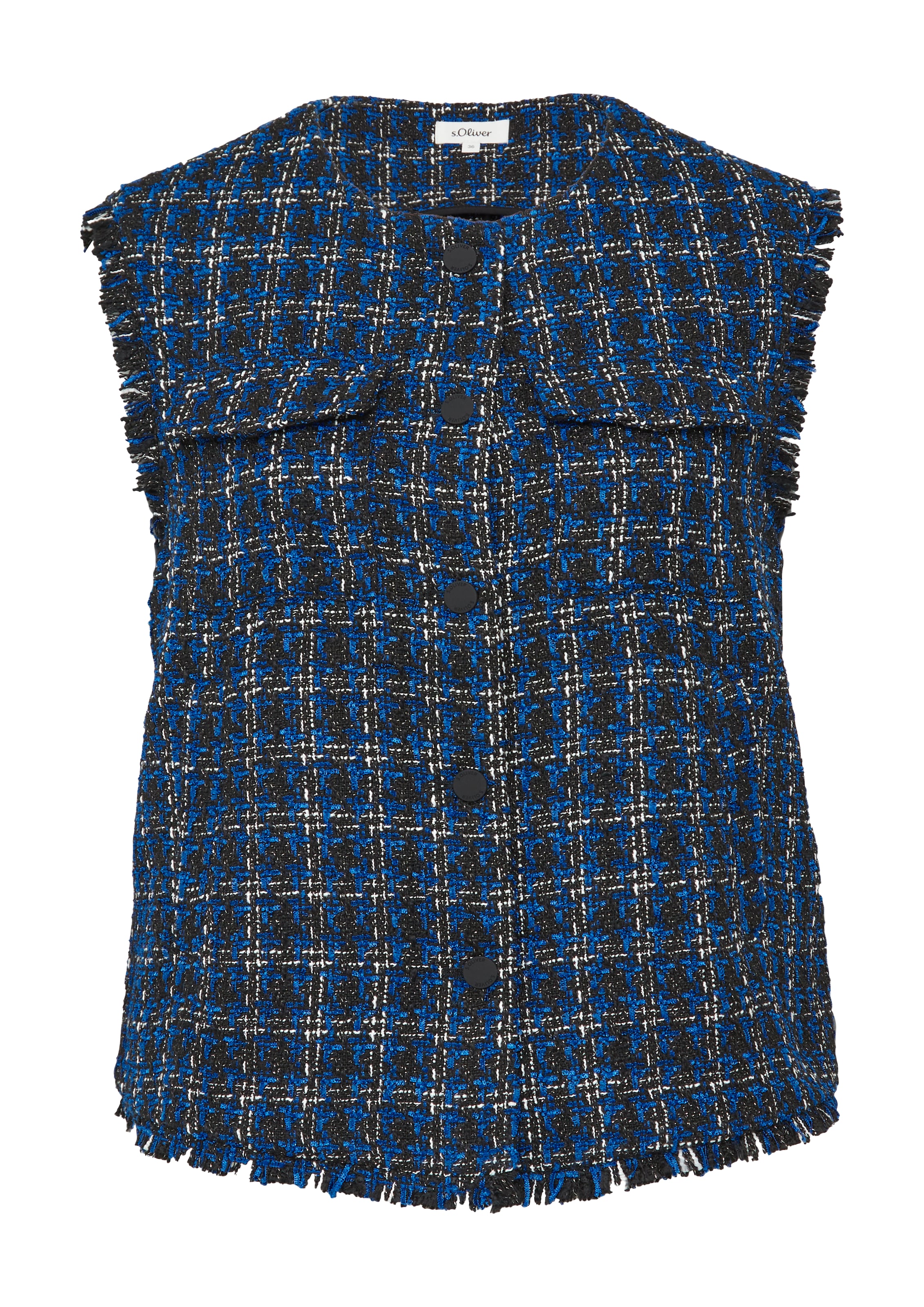 s.Oliver Bodywarmer in Blauw: voorkant