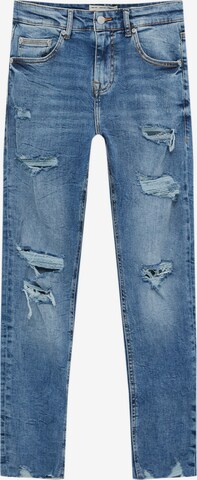 Pull&Bear Skinny Jeans in Blue: front