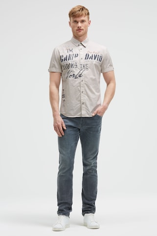 CAMP DAVID Regular Fit Hemd in Weiß