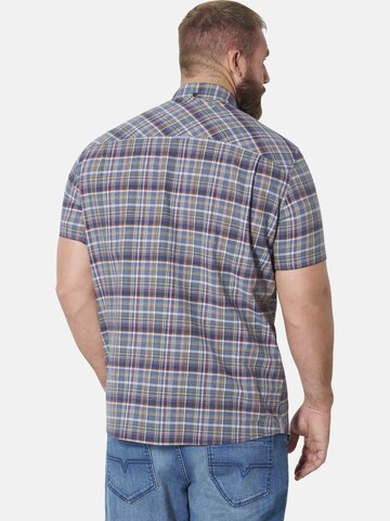 Jan Vanderstorm Comfort fit Button Up Shirt 'Ohldur' in Blue