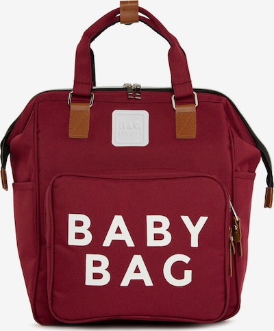 Bagmori Wickeltasche in braun / bordeaux / weiß, Produktansicht