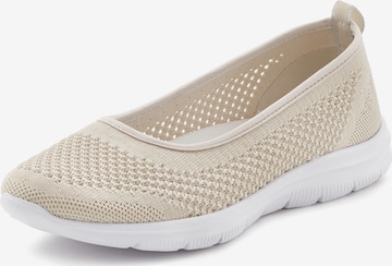 LASCANA Ballet Flats in Beige: front