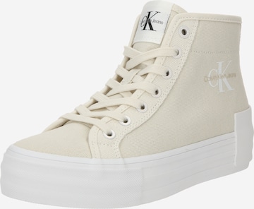 Calvin Klein Jeans Sneakers hoog in Beige: voorkant