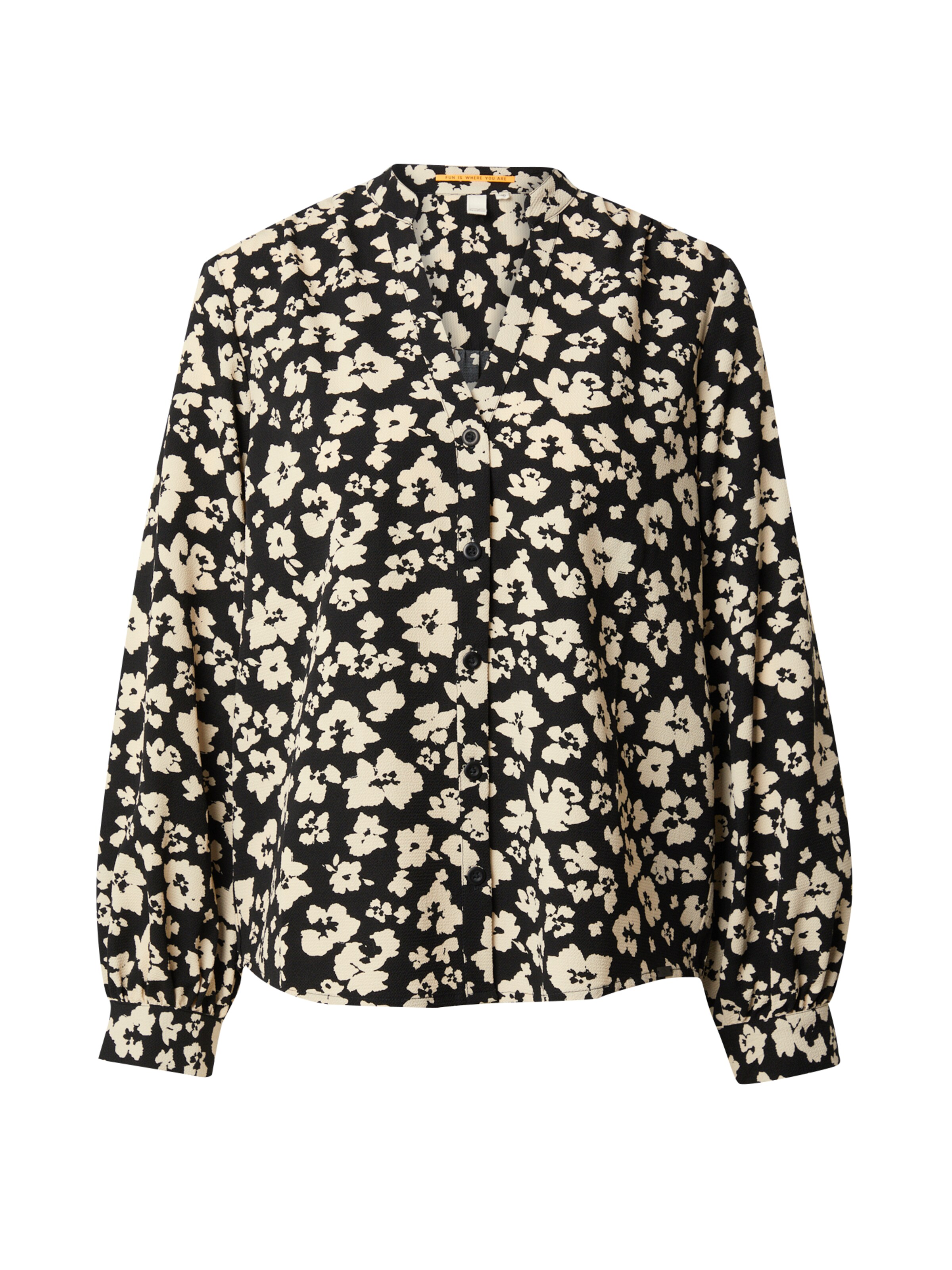 Chemisier QS en noir : devant