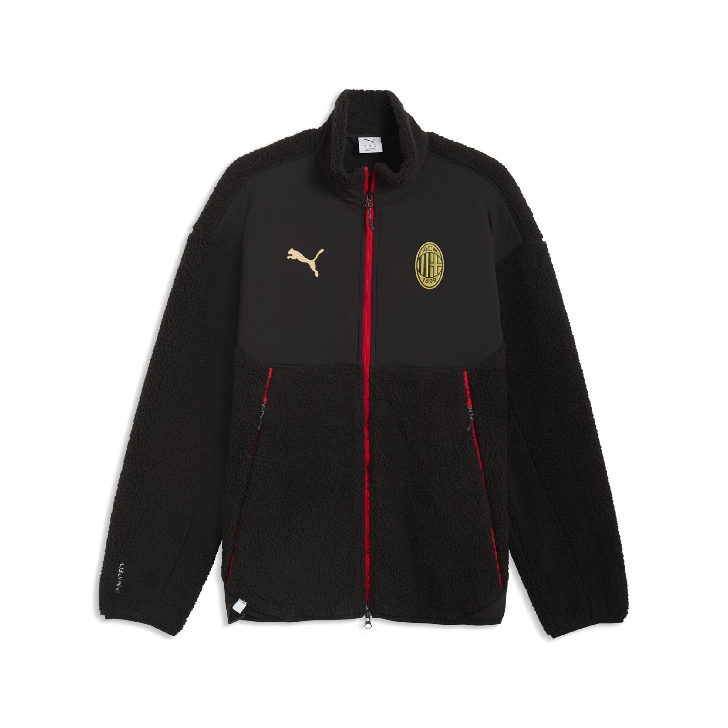 PUMA Sportjacke 'AC Milan' in Schwarz: Vorderseite