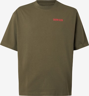 Calvin Klein Jeans - Camisa 'CALVIN OR NOTHING' em verde: frente