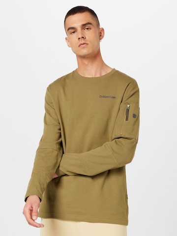 T-Shirt G-Star RAW en vert : devant