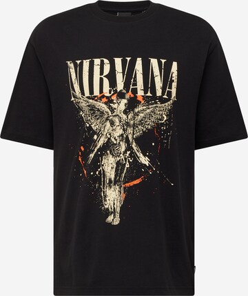 Tricou 'NIRVANA' de la Only & Sons pe negru: față