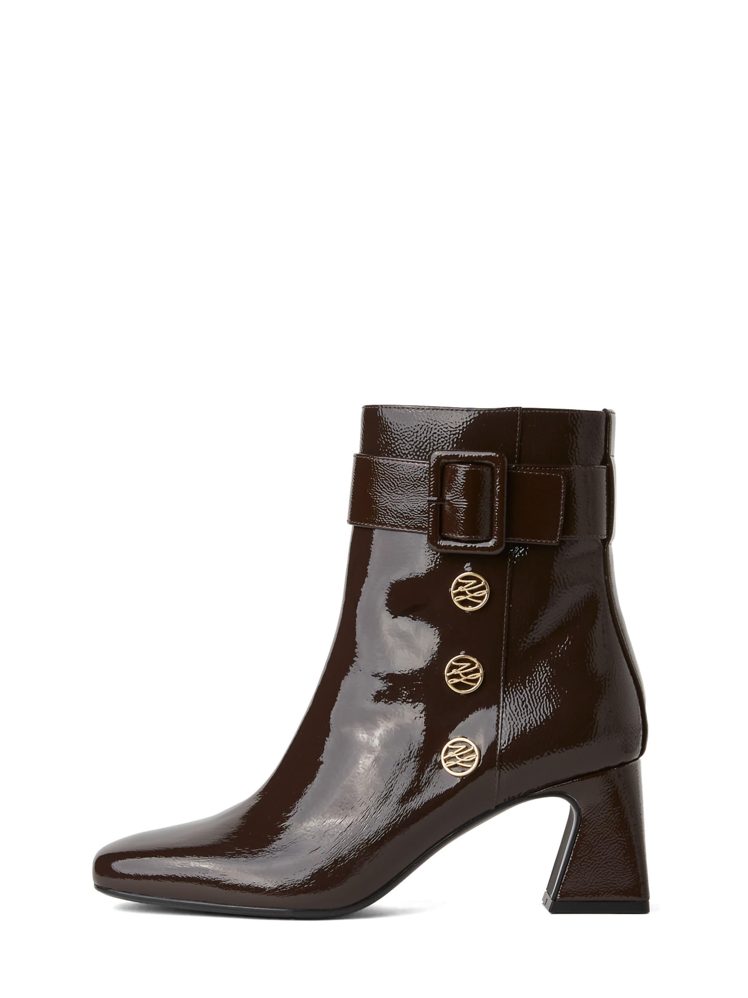 Karl Lagerfeld - Botim 'Beata' em castanho: frente