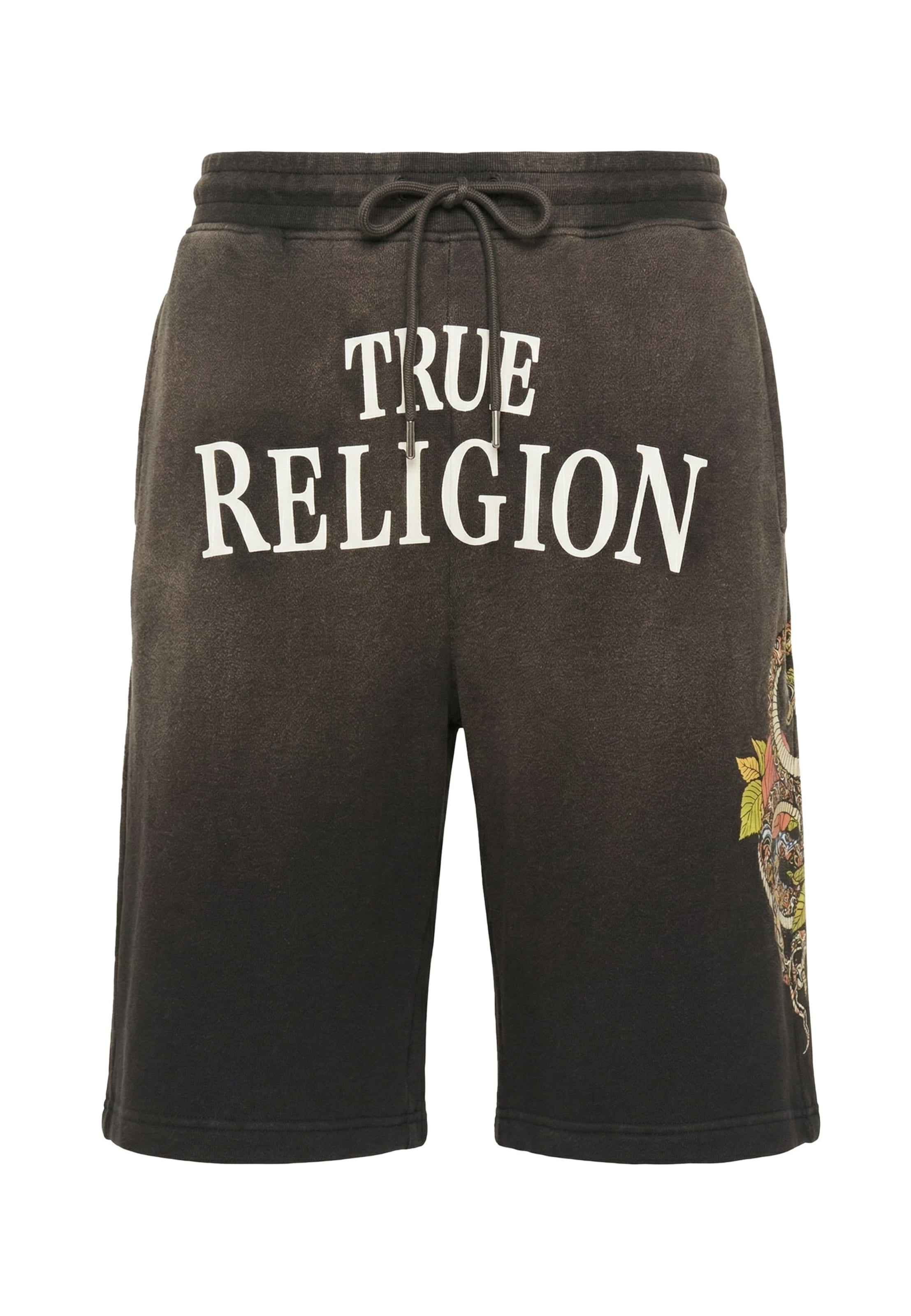 Regular Pantalon 'Floral Snake Mikey' True Religion en noir : devant