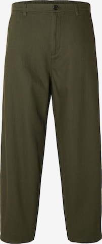 SELECTED HOMME - Loosefit Pantalón 'MARK' en verde: frente