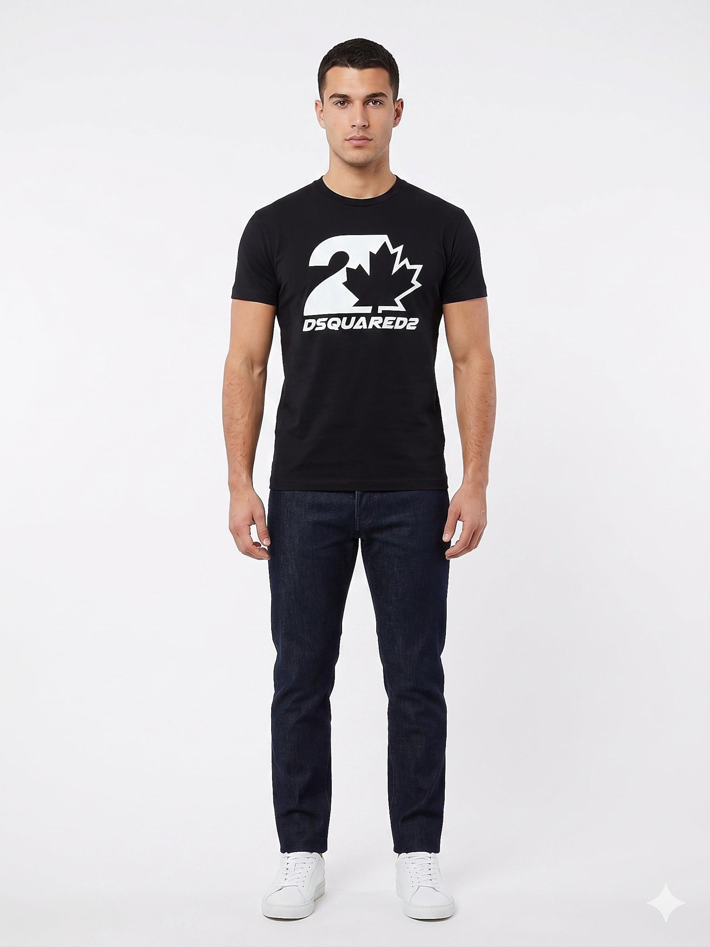 T-Shirt 'DS2 Men's T-Shirt Black - original DS2 item, available for immediate delivery' DS2 en noir : devant
